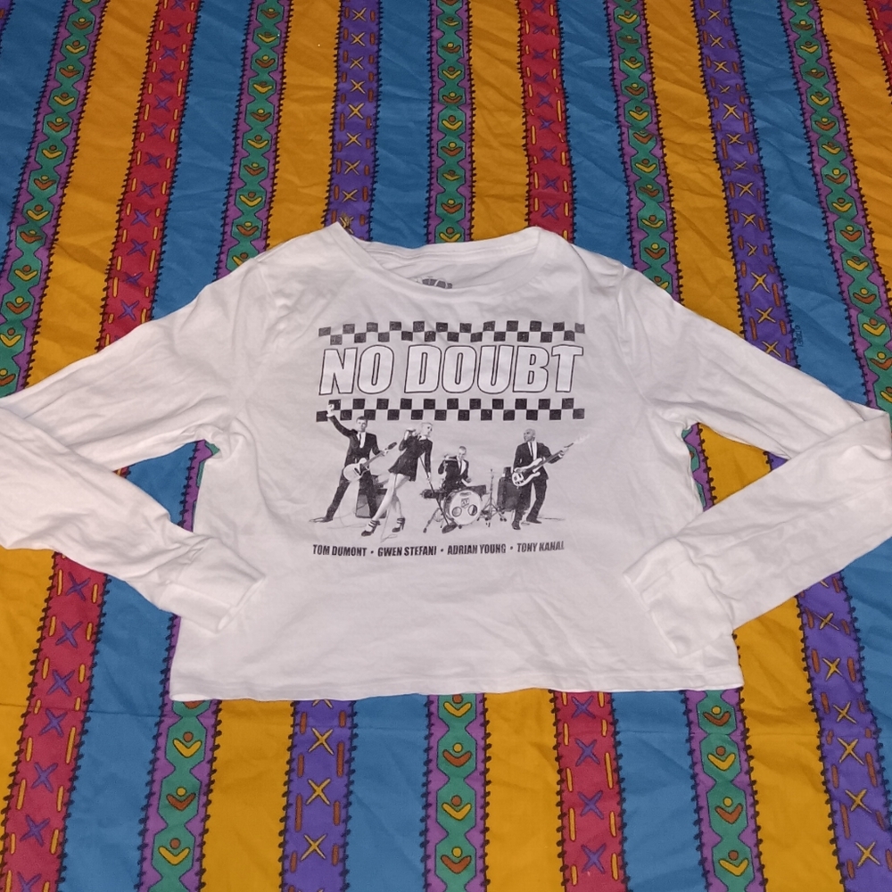 No Doubt Long Sleeve Crop Top Retro Shirt Gwen Steffani Tee Pop Punk Rock